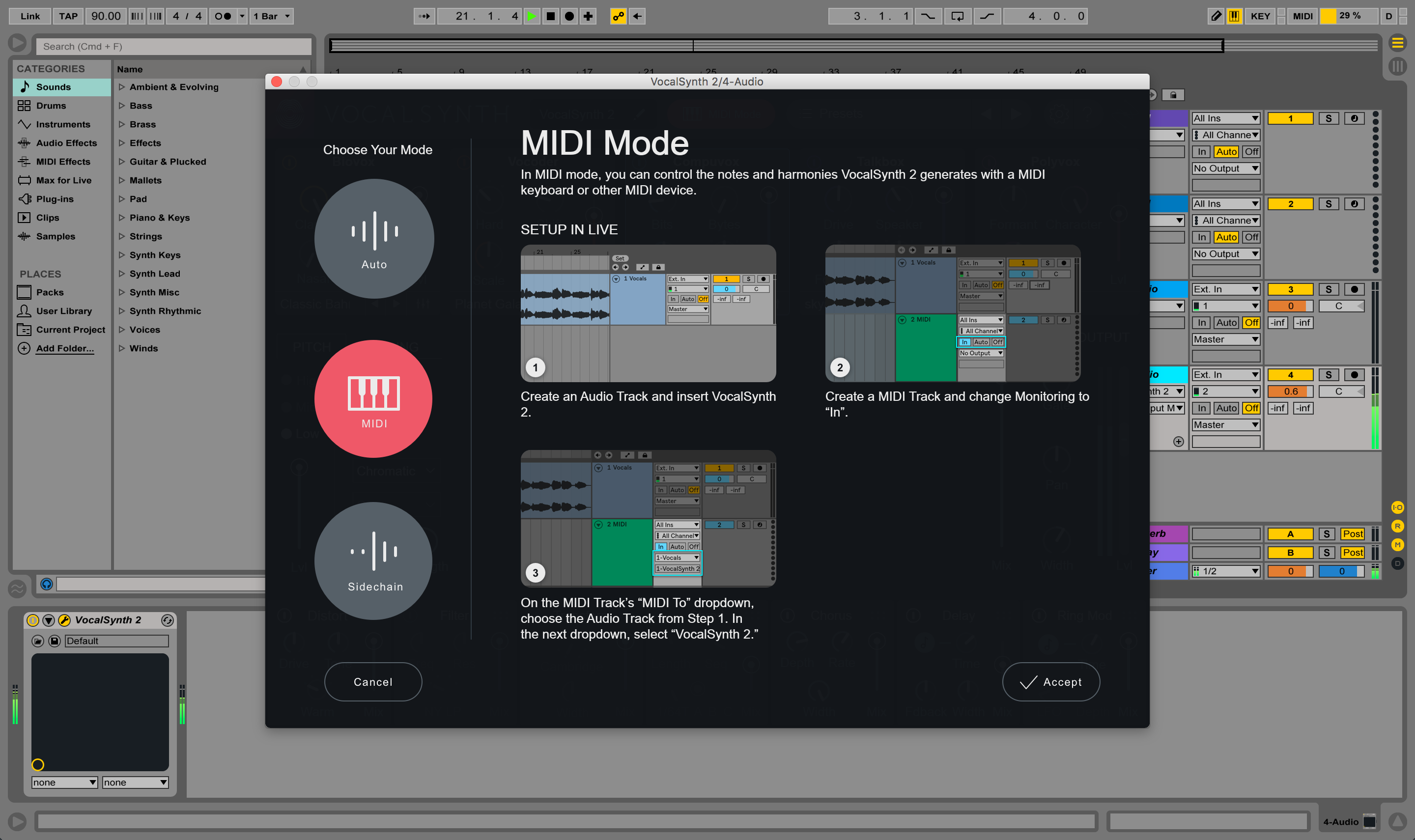 MIDI mode