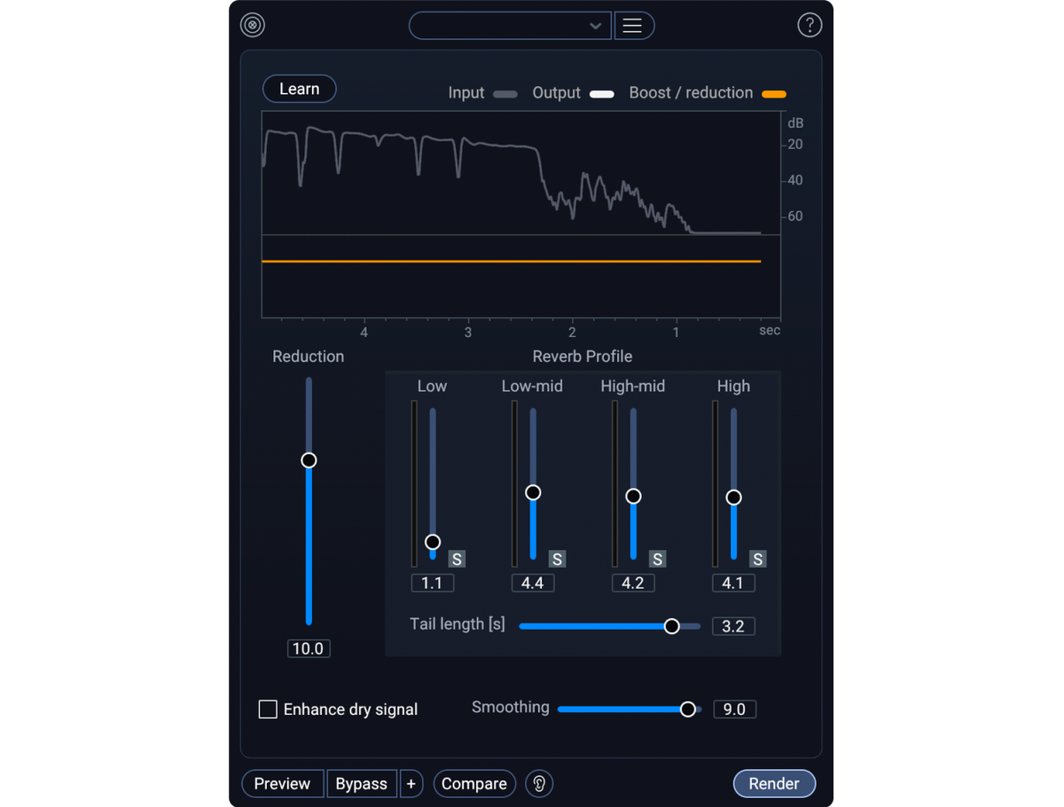 RX 12 Elements De-reverb