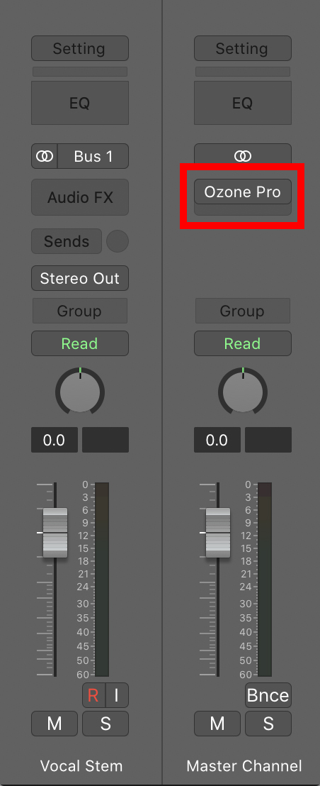 Turn off effects on the master channel