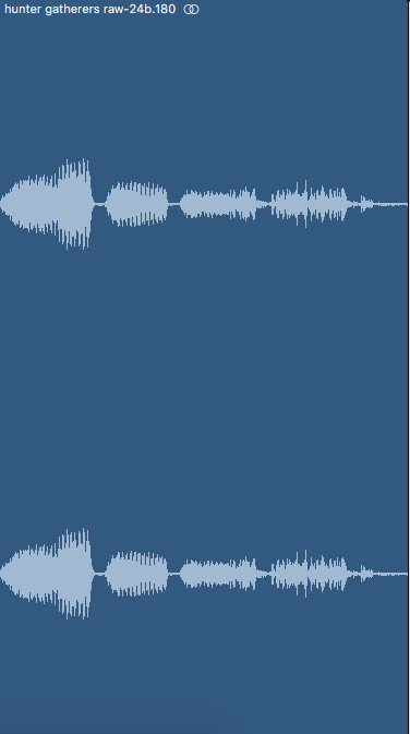 Choppy audio waveform
