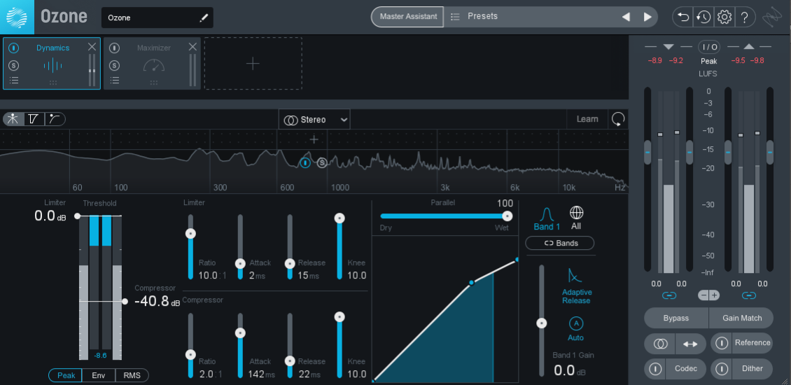 Tuning the compressor in Ozone