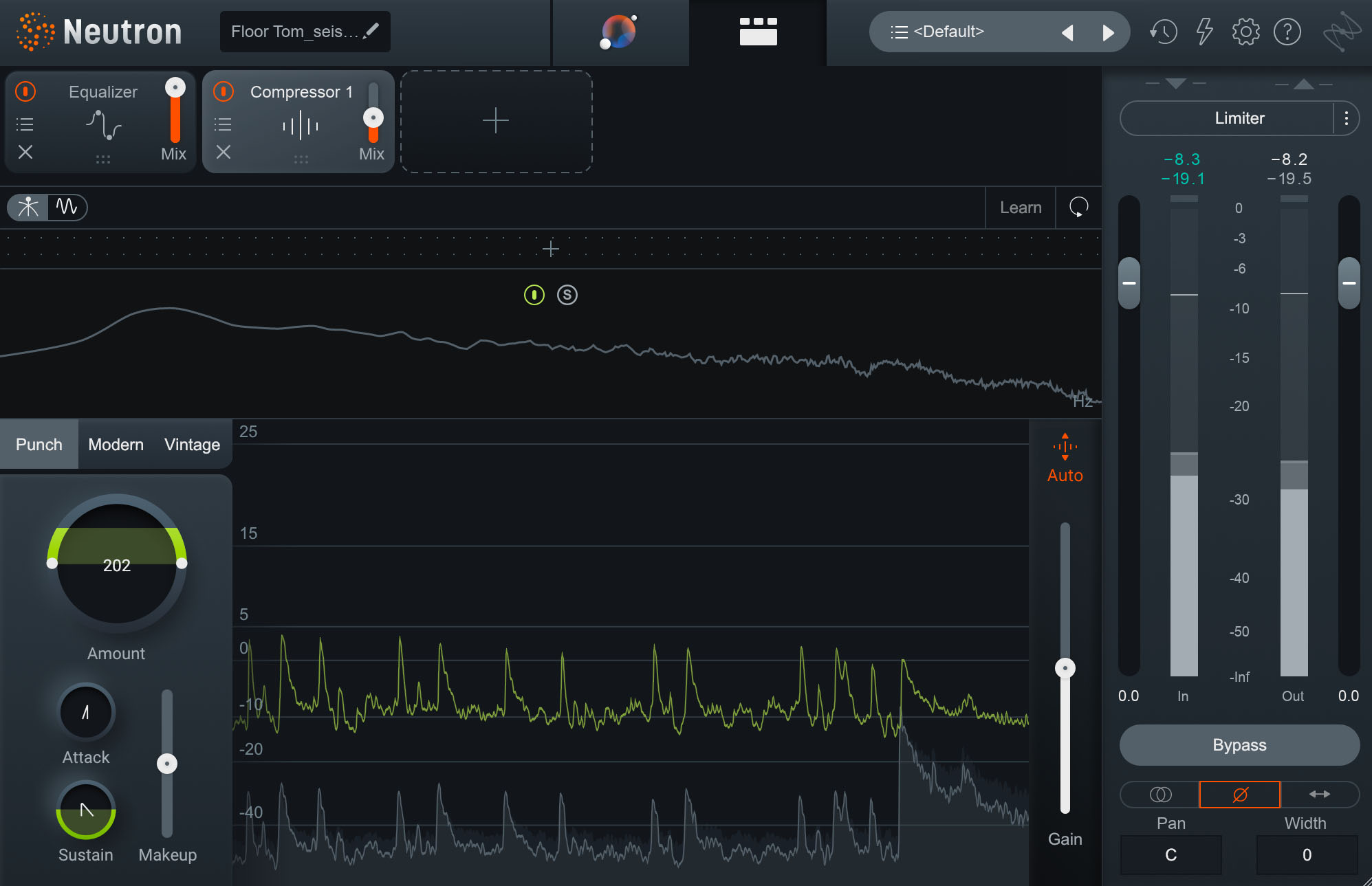 Tom compression settings for transient expansion with Neutron