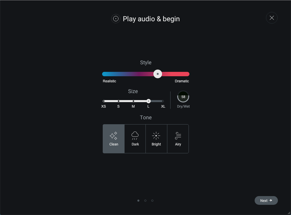 Reverb Assistant initial guidance