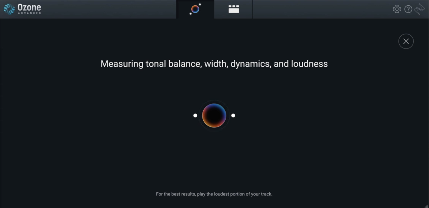 Ozone Master Assistant analyzing your audio and building a custom master chain