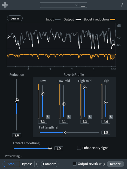 RX De-reverb module