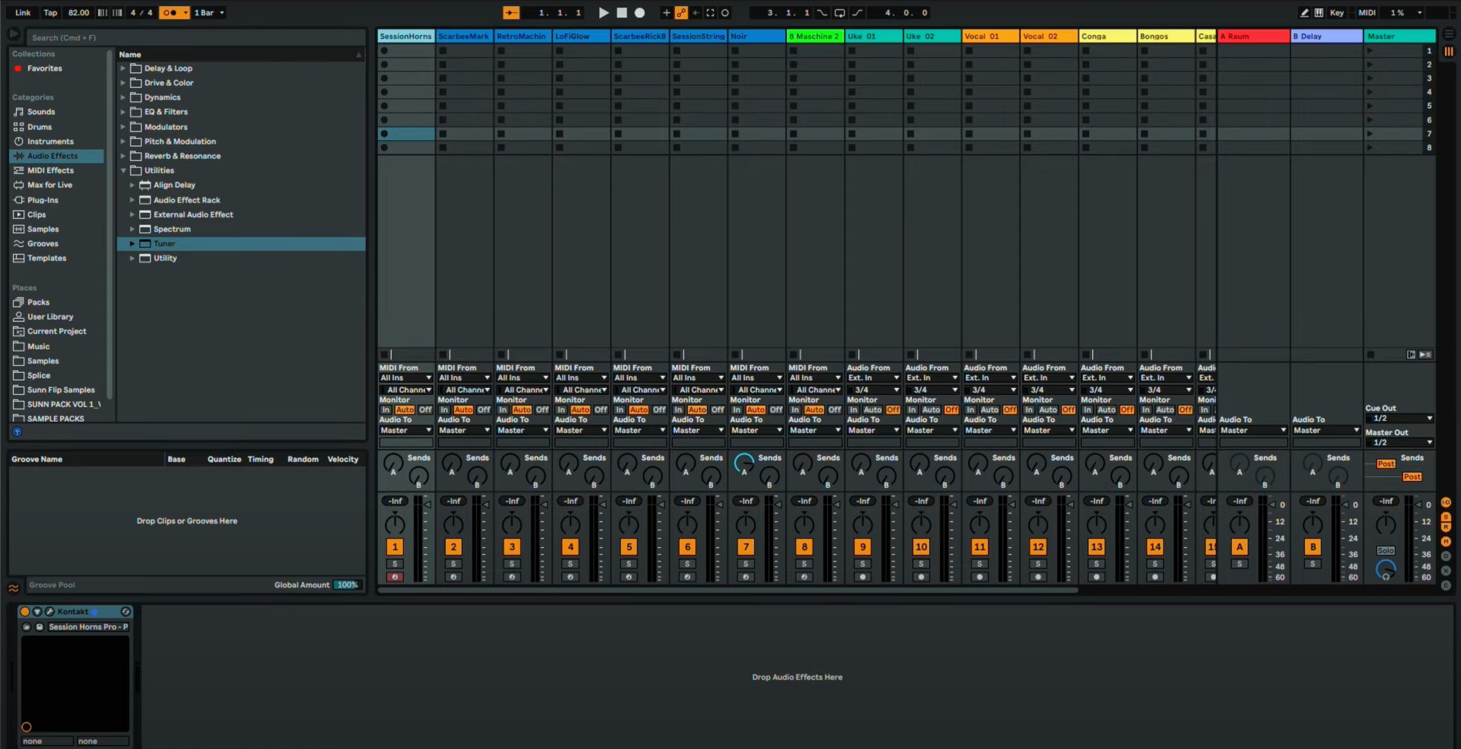 Ableton Live mix template