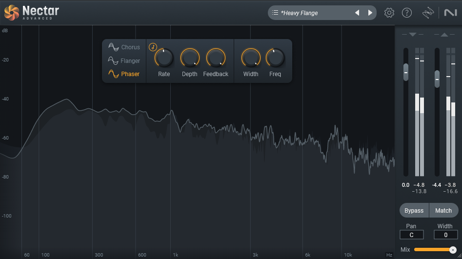 Nectar 4 adds a phaser effect to an audio sample