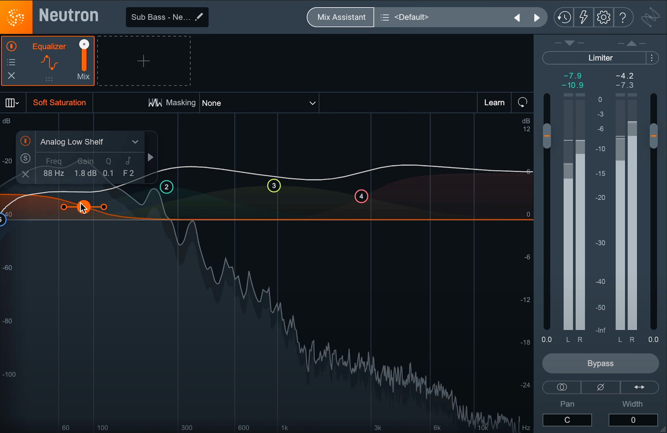 Use Soft Saturation in Neutron to add analogue warmth to your tracks