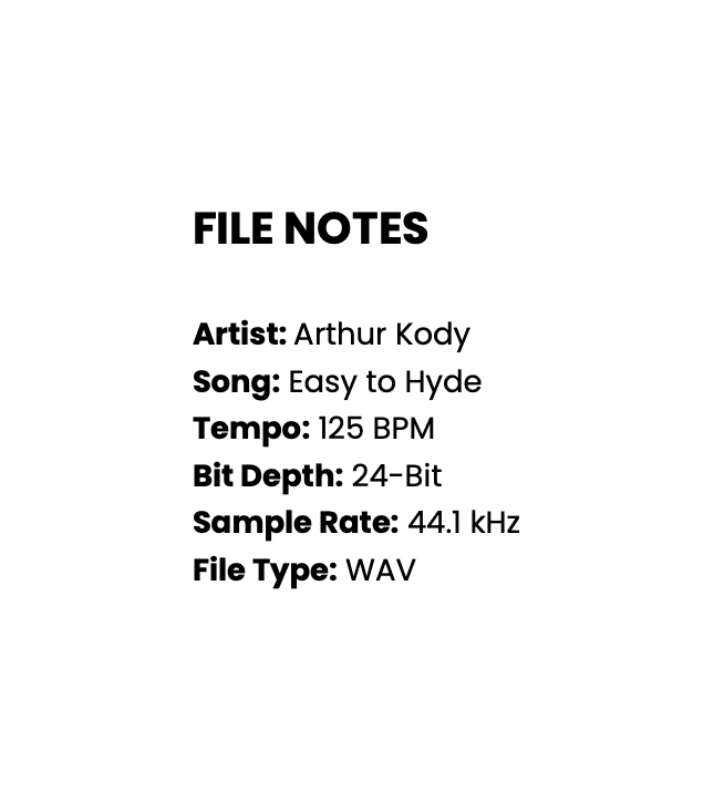Include a song info PDF with your stems