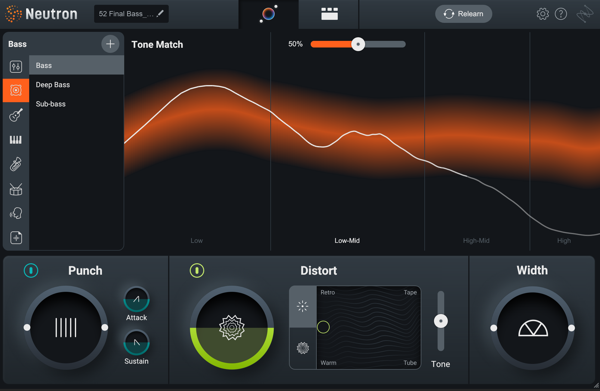 Assistant View in Neutron on the bass