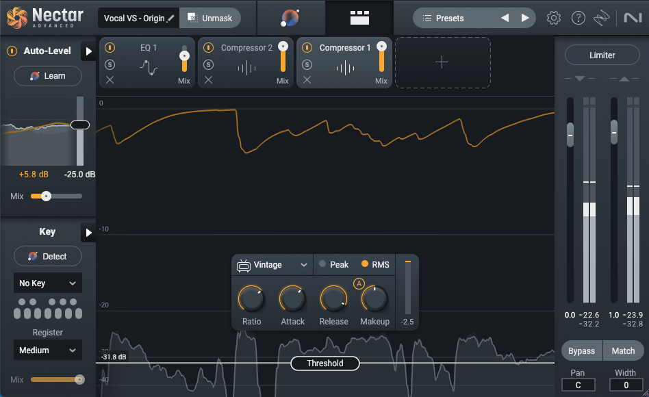 Nectar 4 - RMS compression