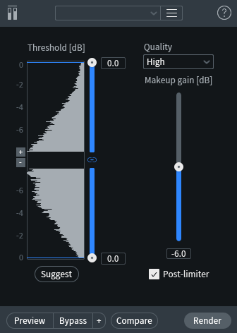 De-clip settings