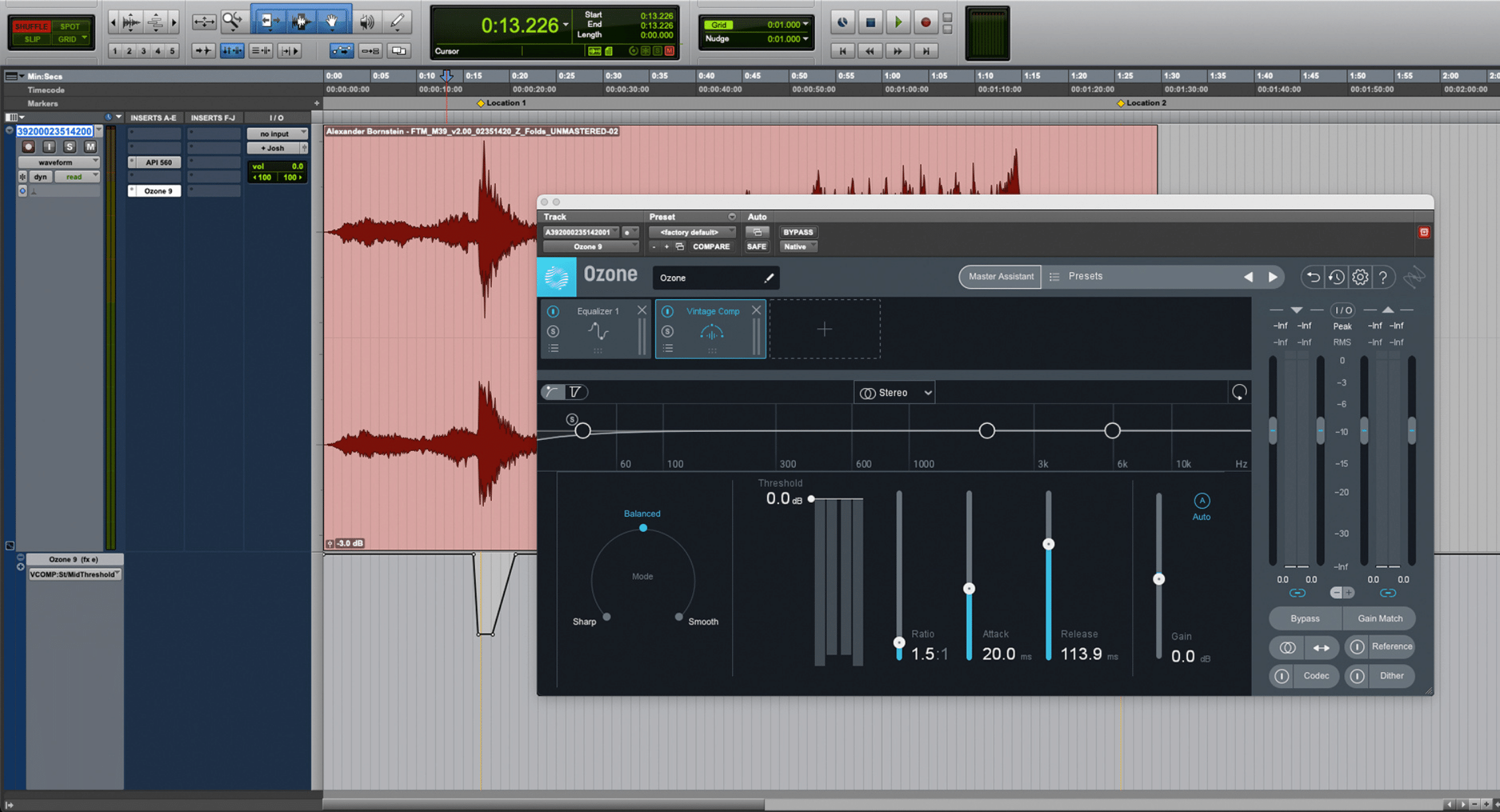 Ozone Pro Vintage Compressor with automation