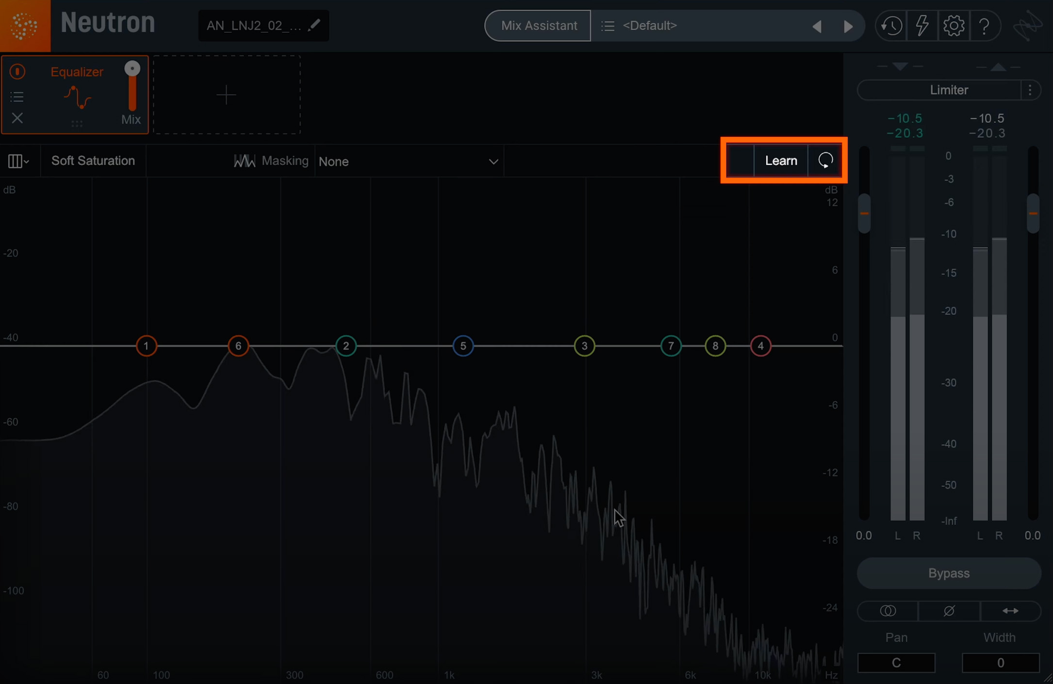 Toggle EQ learn to get help with subtractive EQ