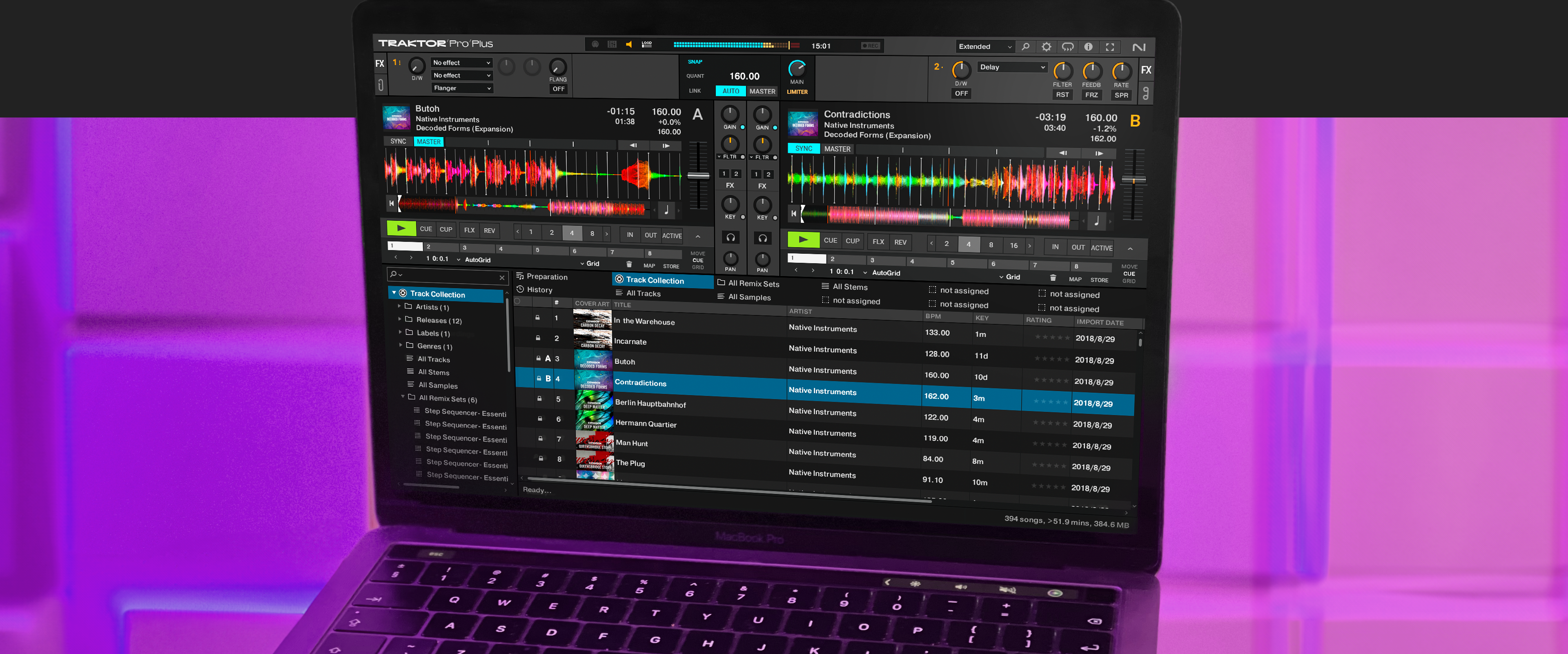 User interface for TRAKTOR PRO Plus