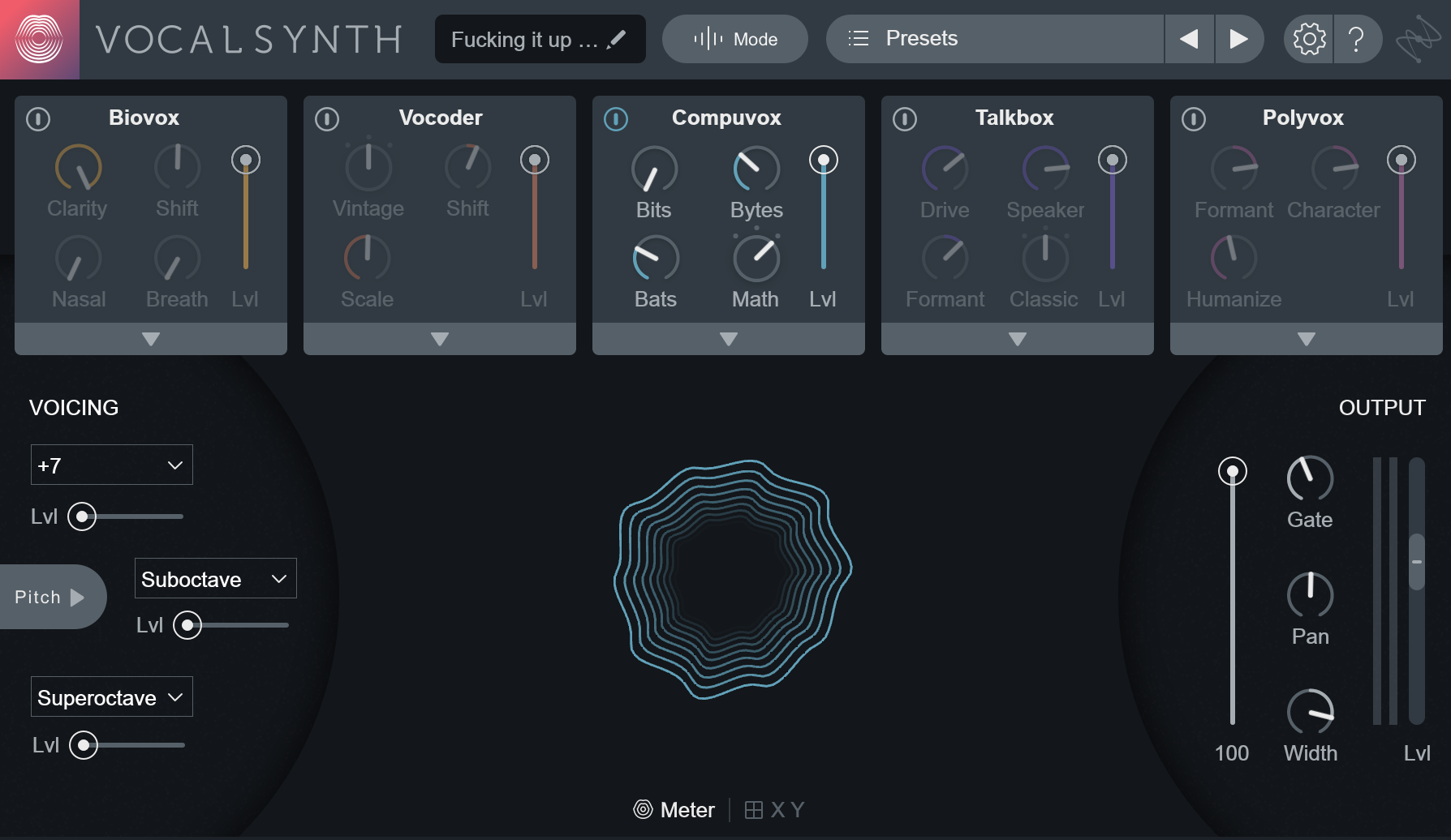 Setting more stereo width in the Output section