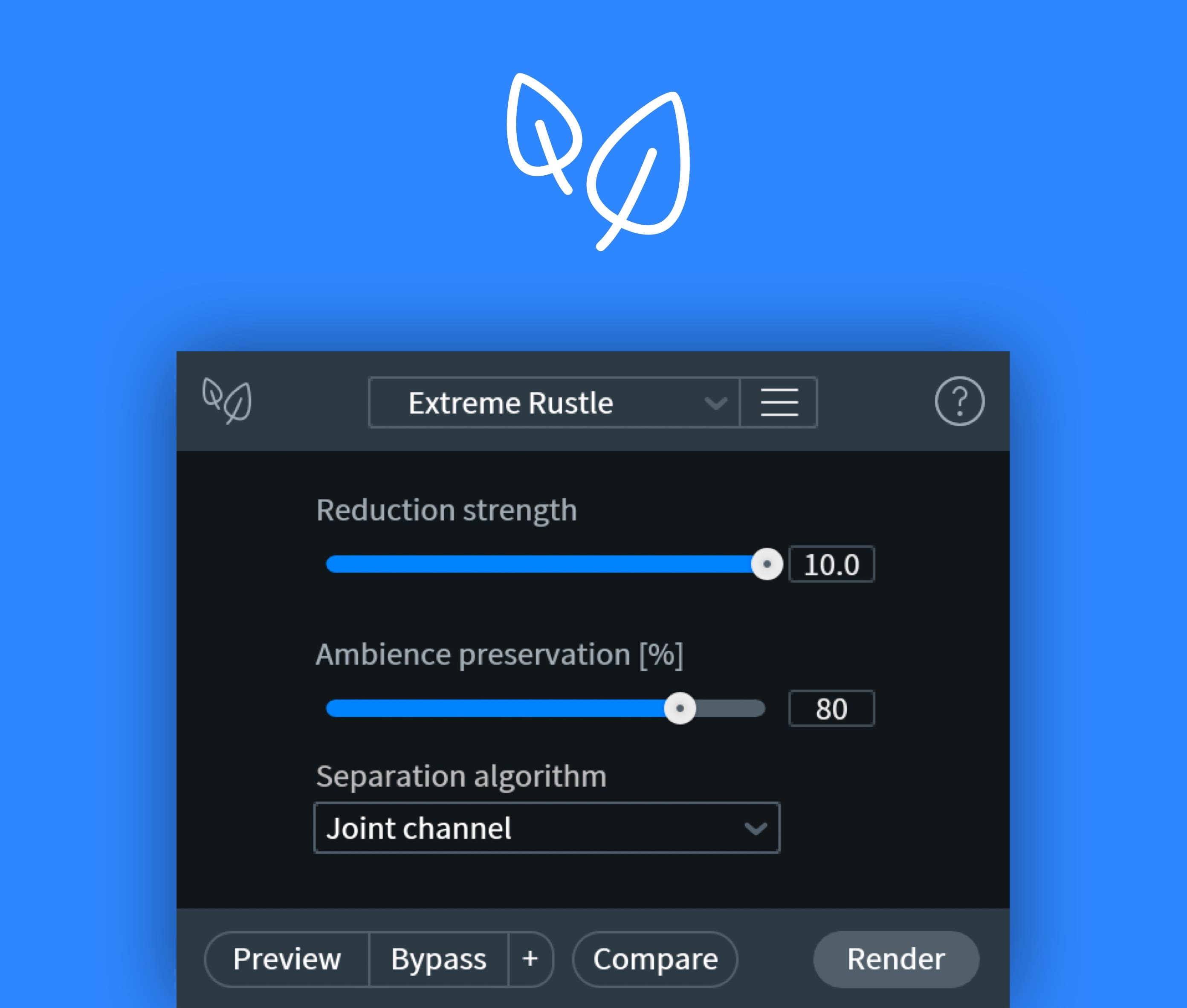 iZotope De-rustle module