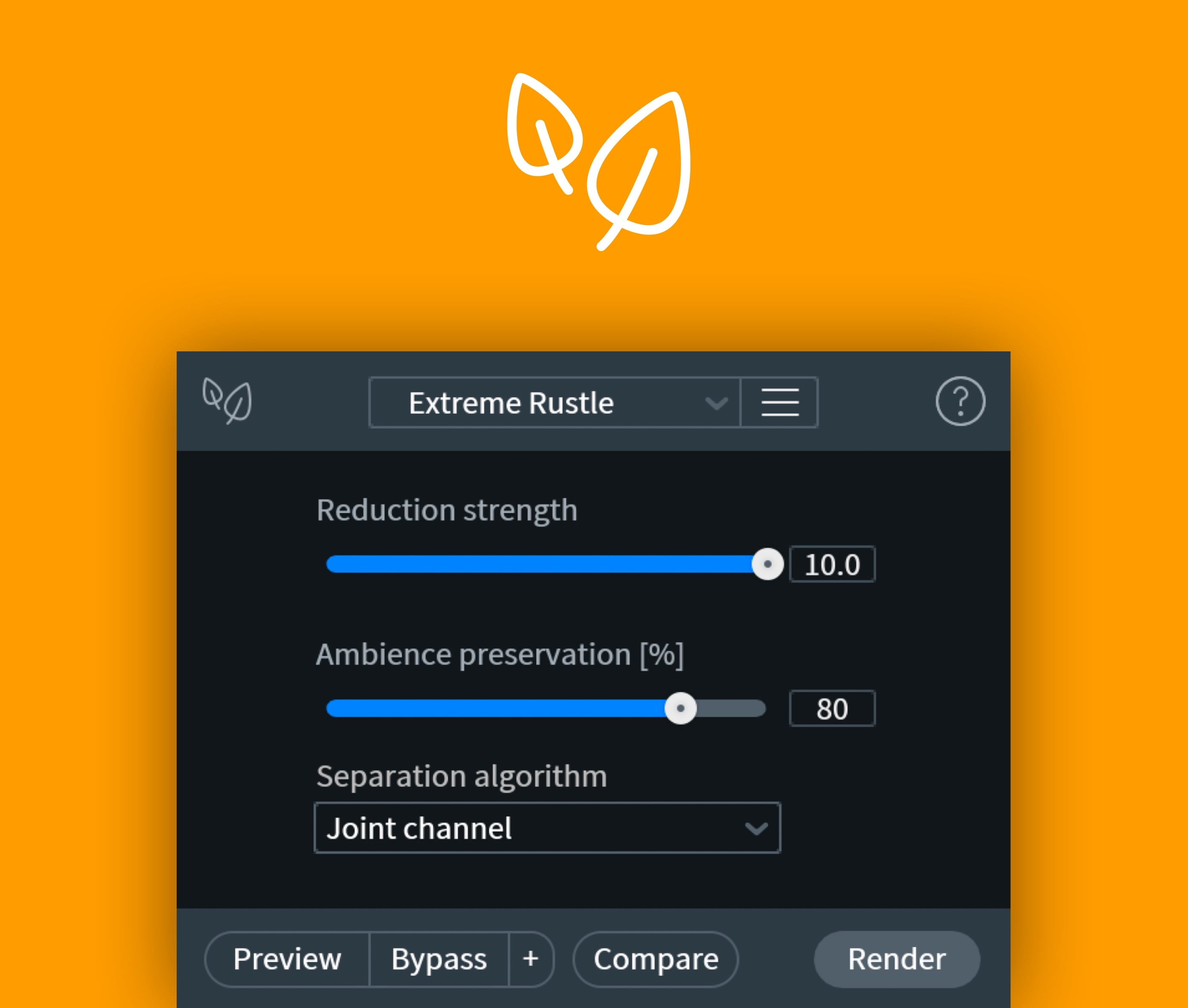 iZotope De-rustle module