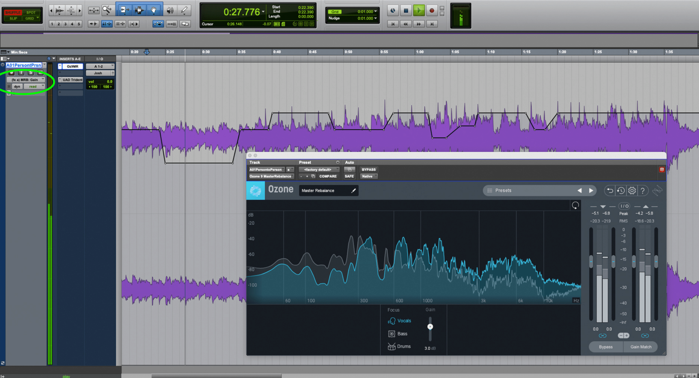 You can also use the Track View Selector (see screenshot) to switch to the parameter you want to automate