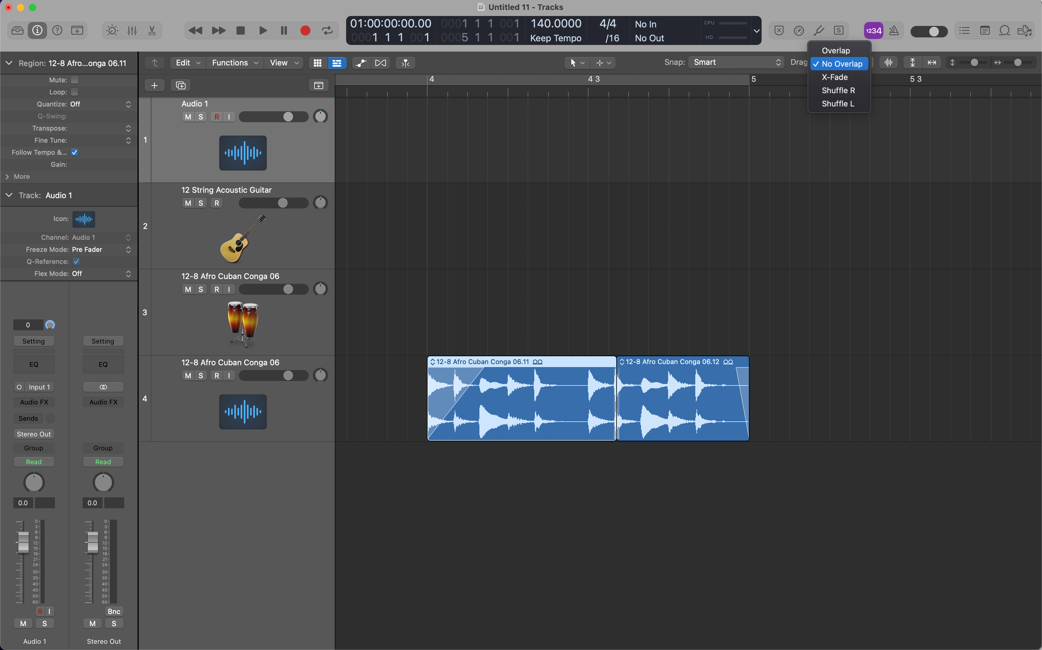 Drag options in Logic Pro