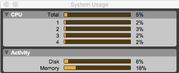 Pro Tools System Usage Menu