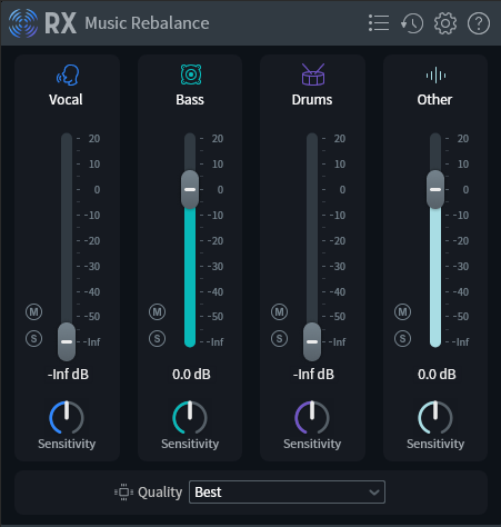 Music Rebalance can be used to manipulate sound effects