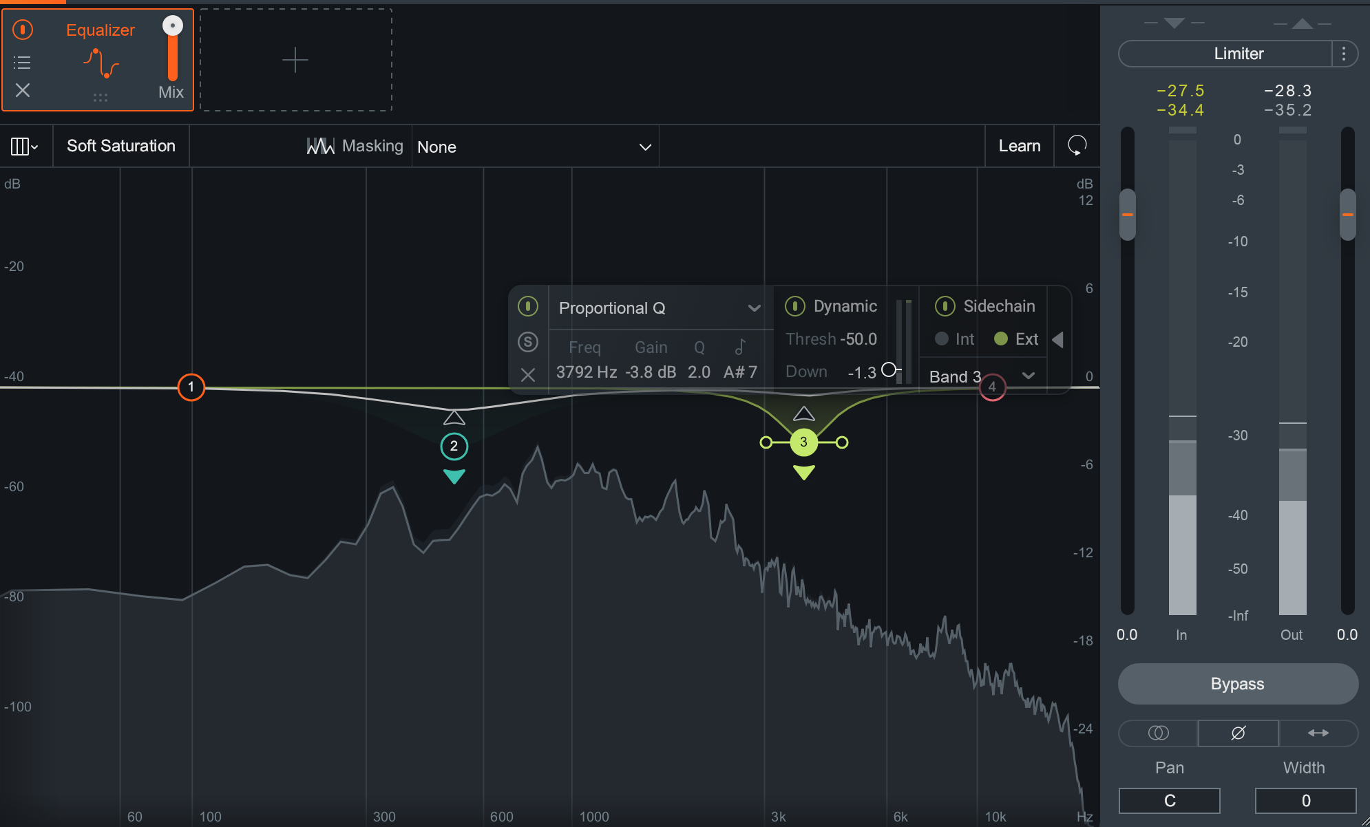 Dynamic EQ nodes in Neutron 3’s Equalizer module