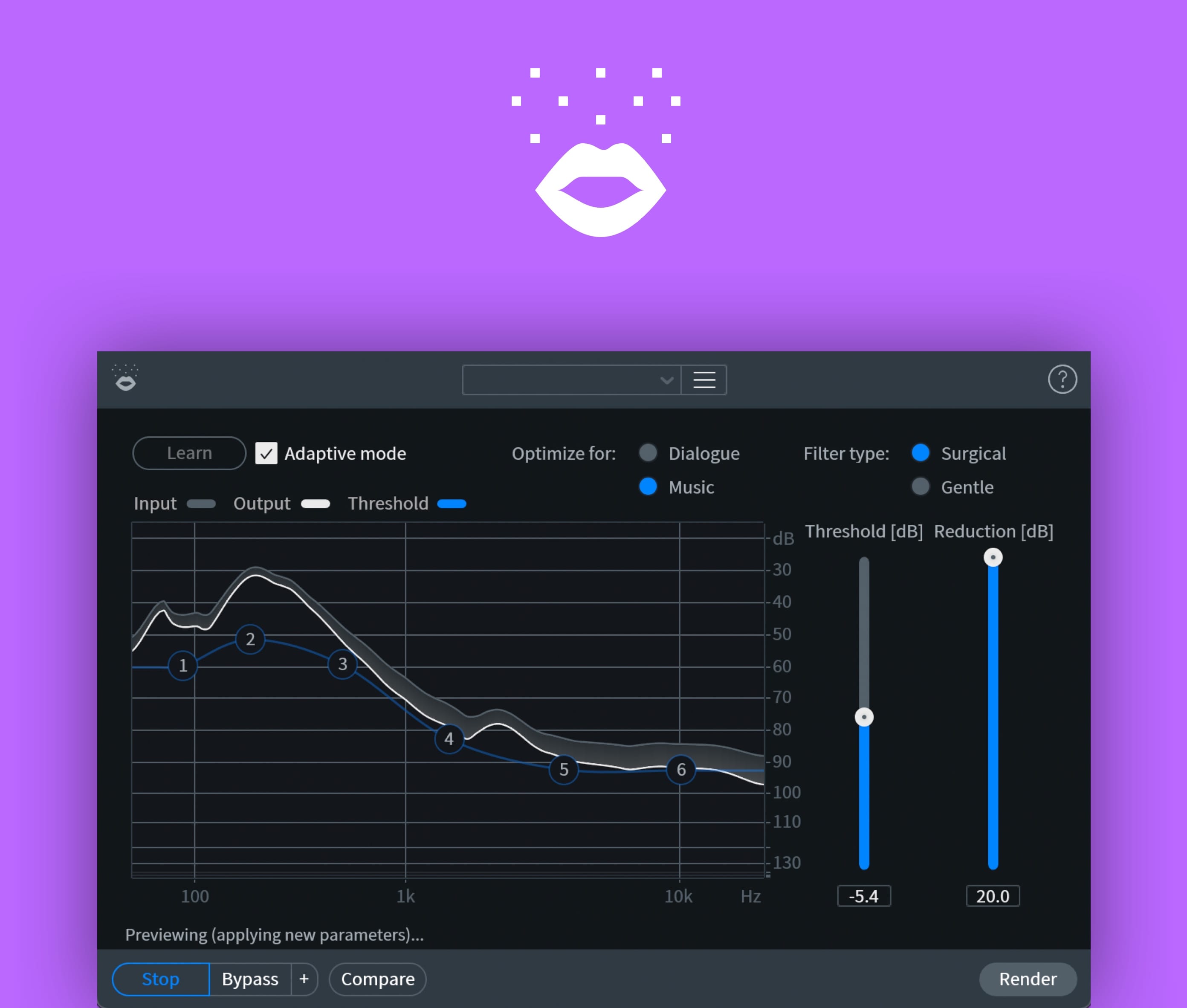 iZotope Voice De-noise module