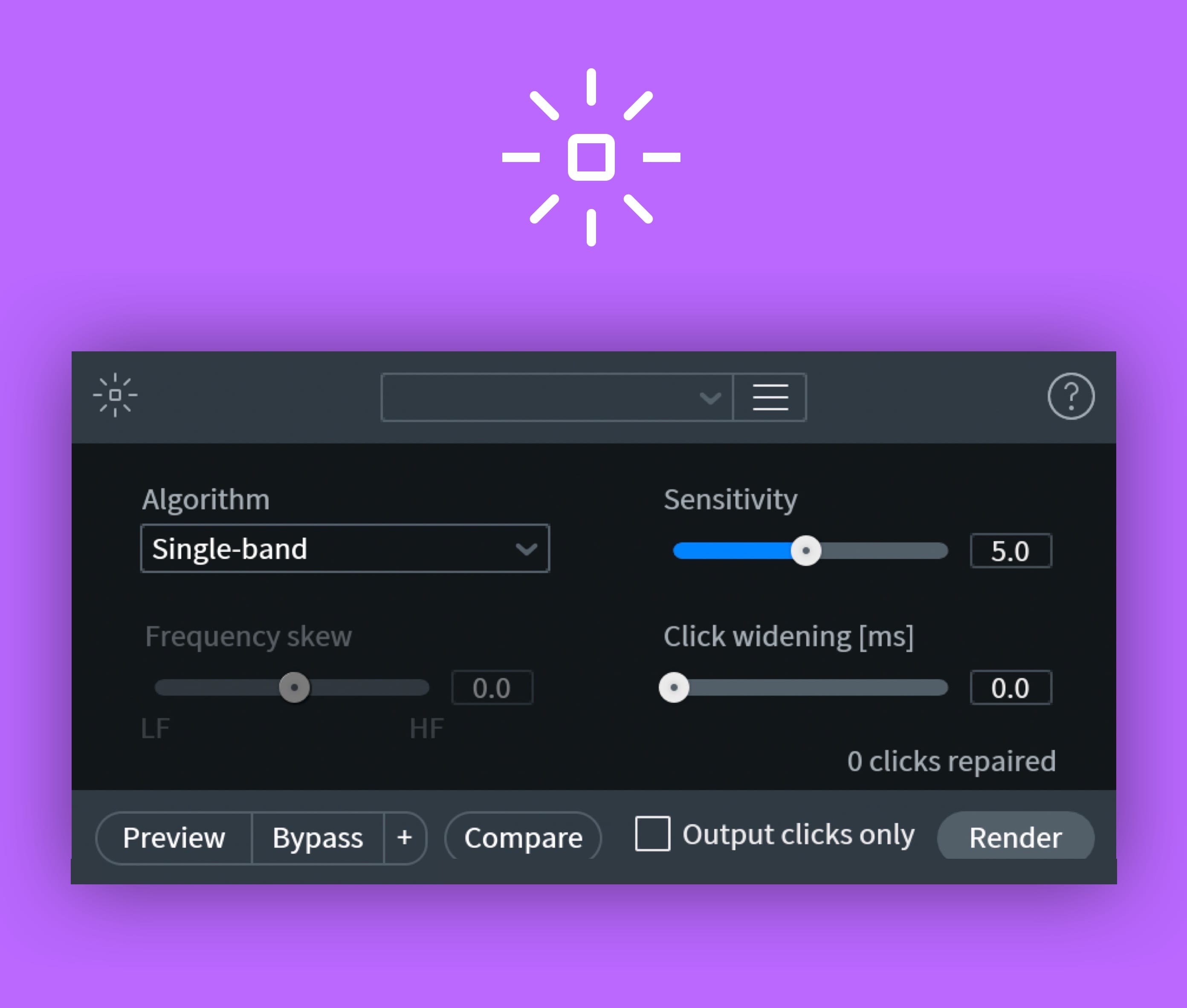 iZotope De-rustle module
