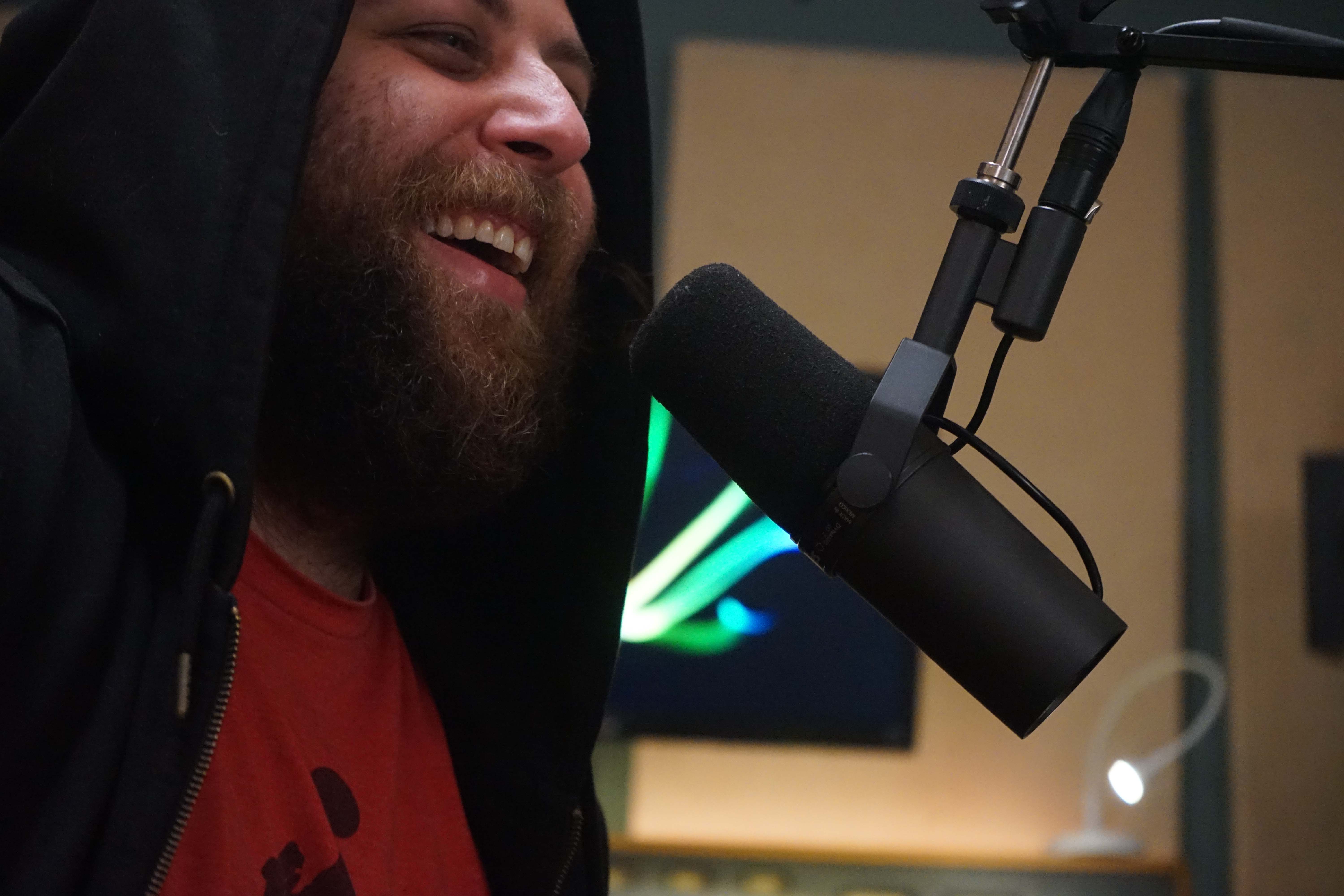 Podcasting microphone placement