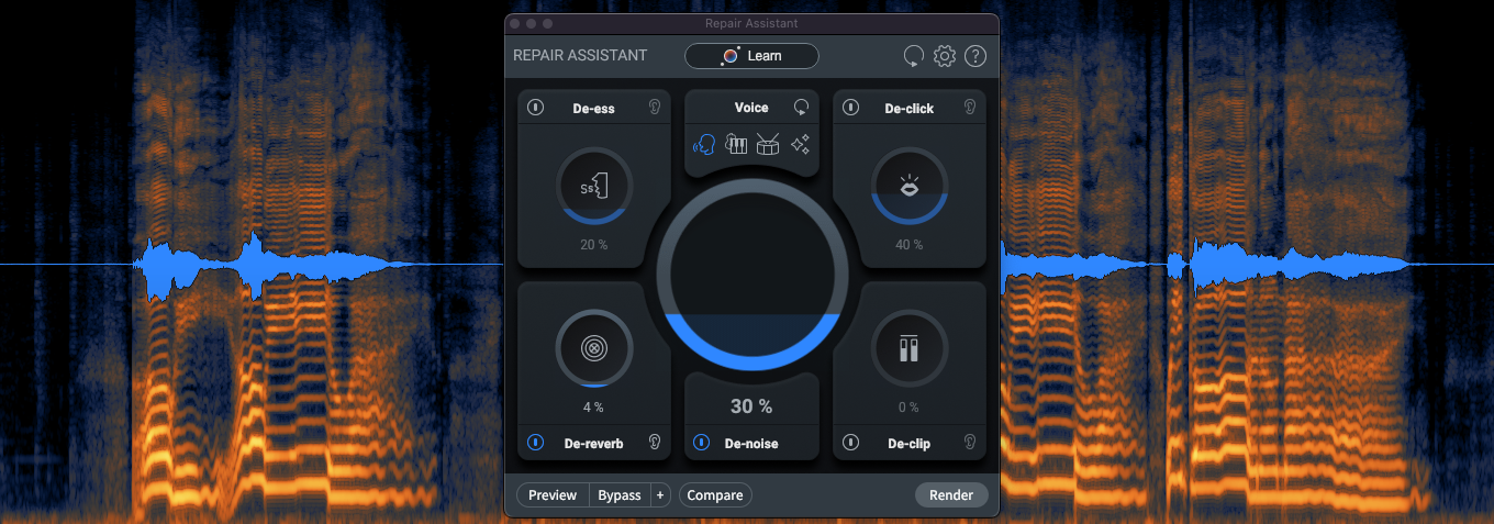 Raw vocal - after Repair Assistant
