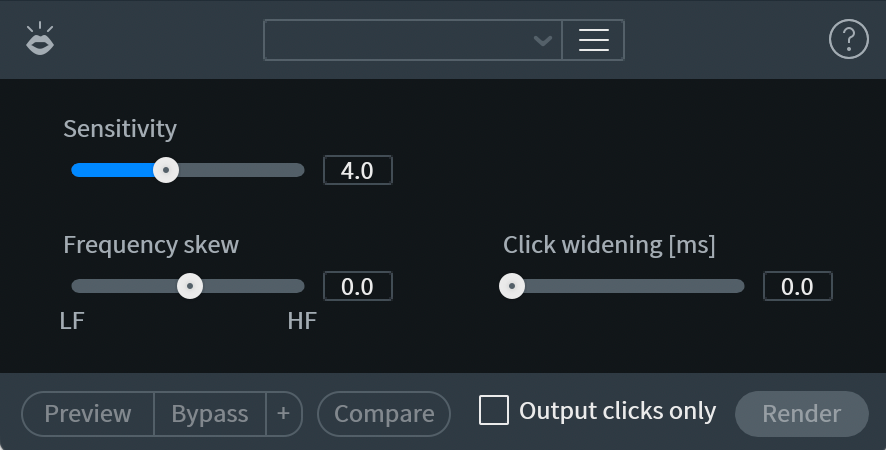 RX Mouth De-click can remove mouth clicks and pops in an audio recording